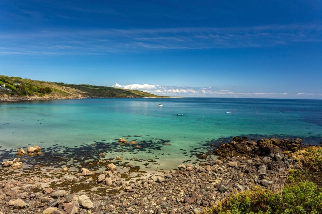 Coverack Bay blue Celtic sea Lizard Cornwall